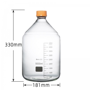 高硼硅玻璃蓝盖试剂瓶 5000ml 5L 耐高温180℃ 